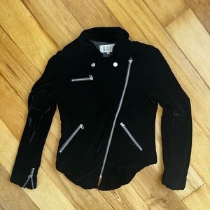 BB Dakota black velvet moto jacket